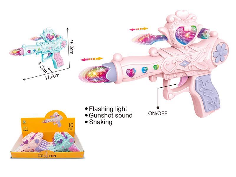 Flash Music Vibration Pistol 10pcs