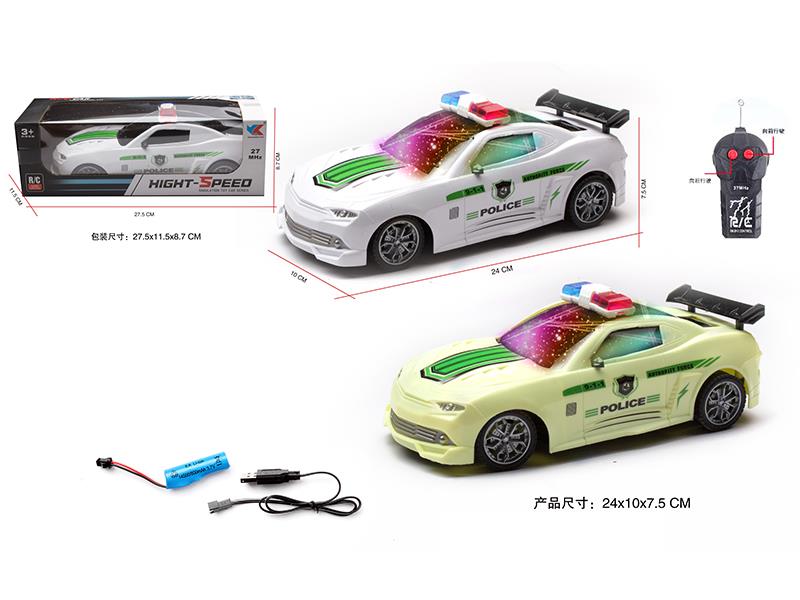 1:18 2CH Remote Control Bumblebee Police Car With 3D Lights