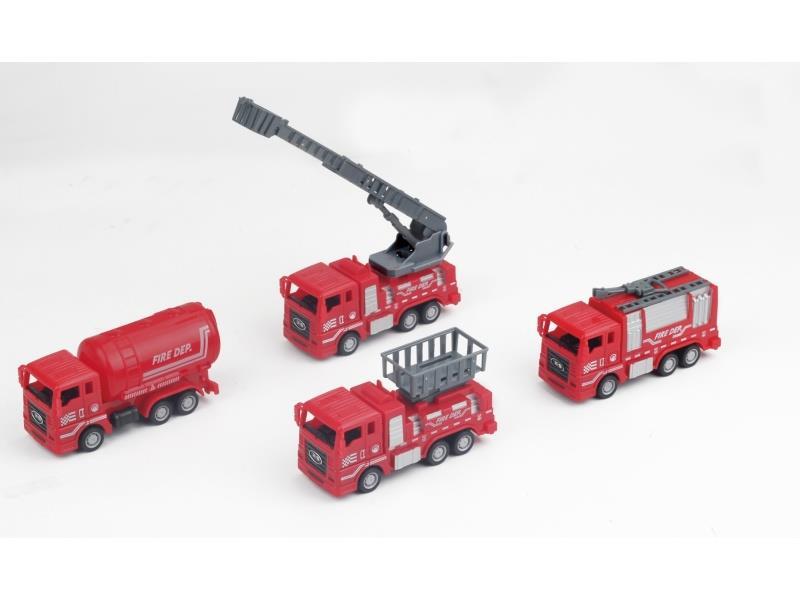 Puli Simulation Fire Truck Four Mixed