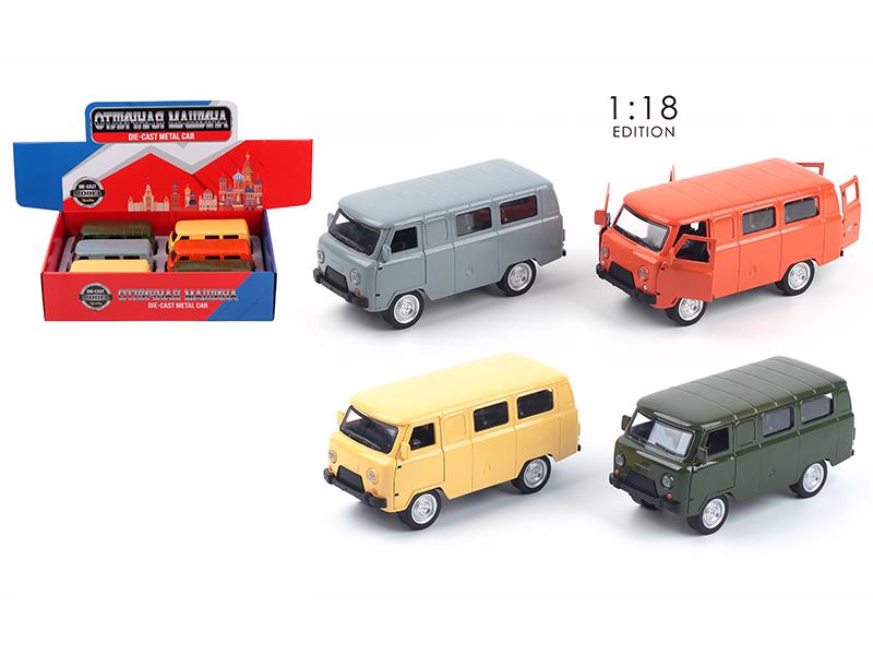 1:18 Pull Back Alloy Car With Sound And Light(6PCS)