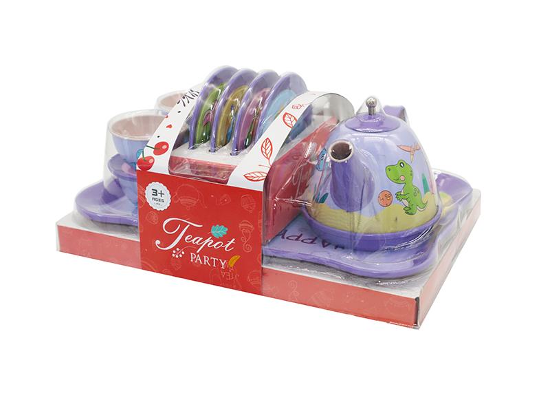 Tinplate Tea Set 14pcs - Dinosaur