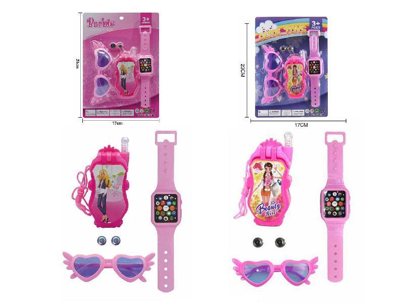 Clamshell Phone + Glasses + Watch