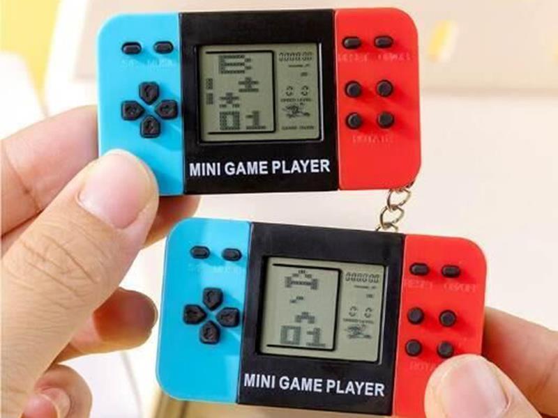 Mini Tetris Game Machine Keychain Pendant