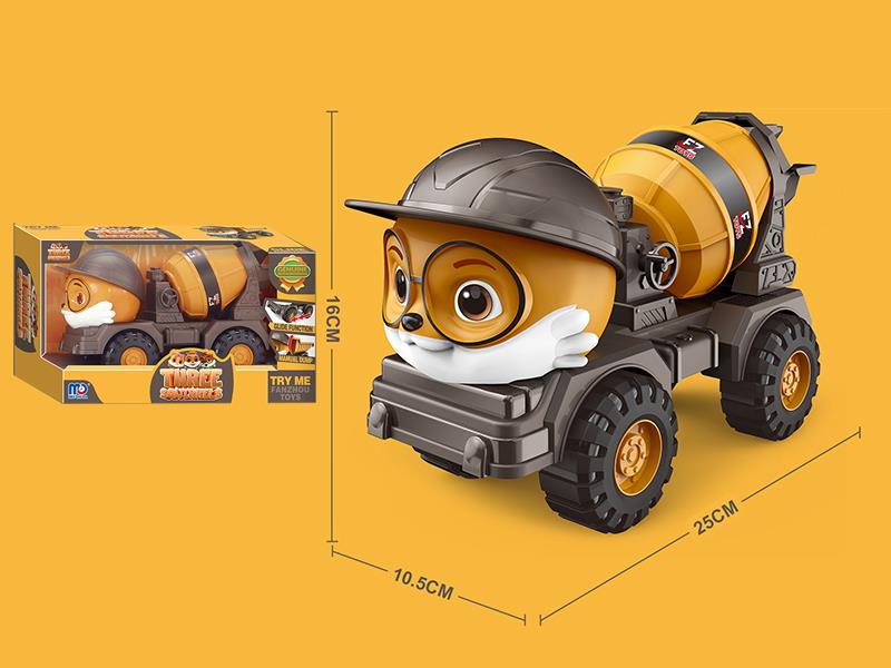 Middle Size Three Squirrel Slide Engineering Truck