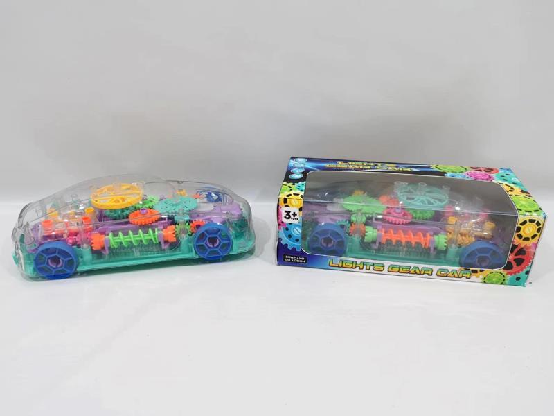 B/O Go And Bump Transparent Gear Car With Light And Music
