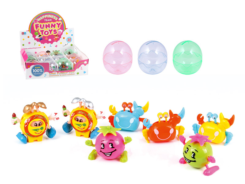 12PCS WIND UP CRAB & CLOCK & FRUIT(3)