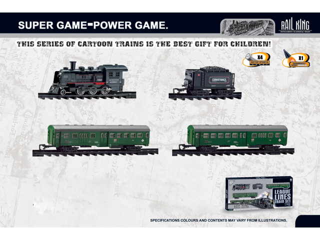 B/O IMITATED TRAIN PLAY SET WITH LIGHT,MUSIC TOYS