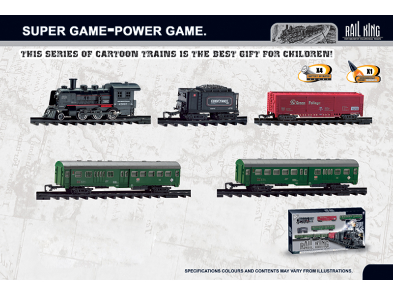 B/O IMITATED TRAIN PLAY SET WITH LIGHT,MUSIC TOYS