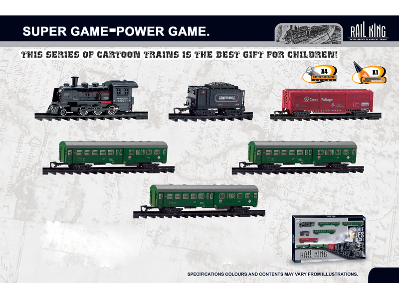 B/O IMITATED TRAIN PLAY SET WITH LIGHT,MUSIC TOYS