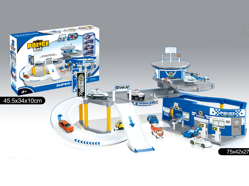 DIY PARKING LOT WITH CAR SET