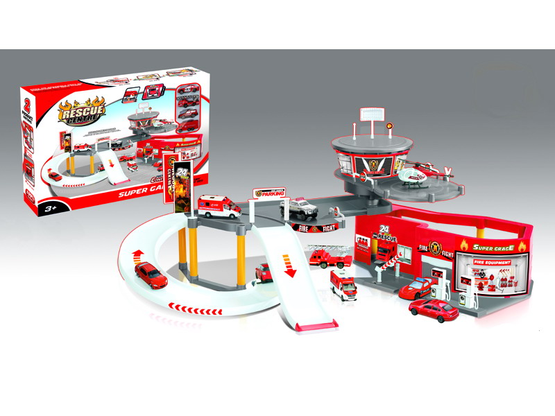 DIY PARKING LOT WITH CAR SET