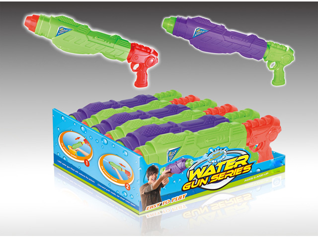 Bottle blowing water gun toy