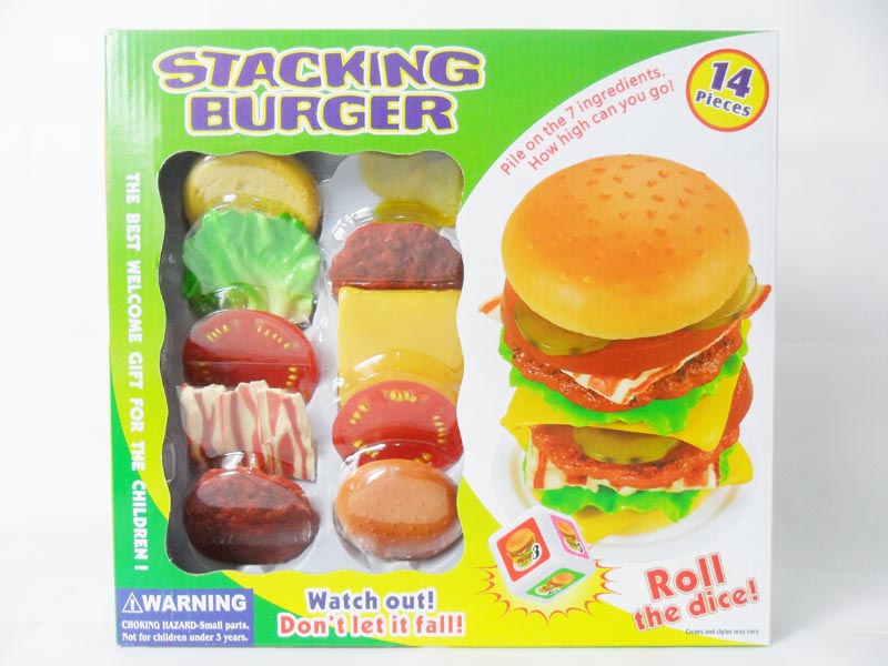 Stacking burger game toy