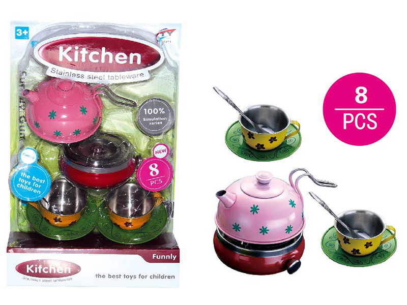 Painted stainless steel tableware toy