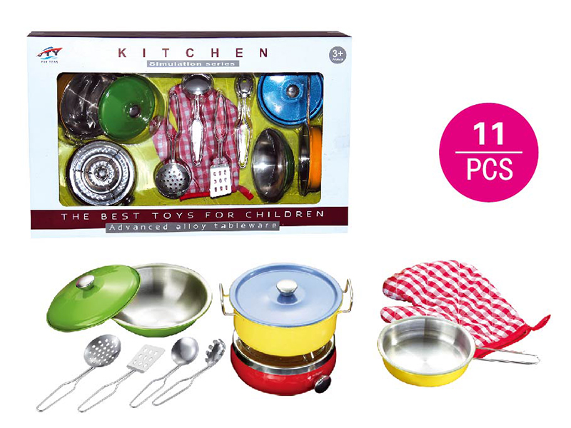 Painted stainless steel tableware toy