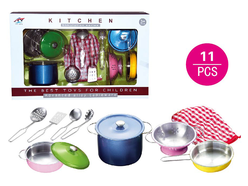 Painted stainless steel tableware toy