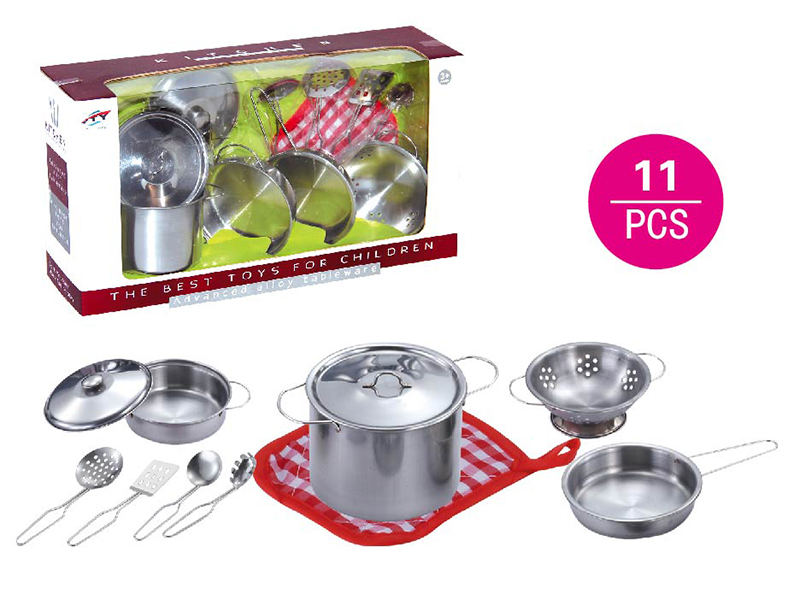 Stainless steel tableware toy with handkerchief