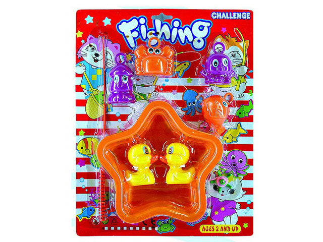 Magnetic fishing game toy