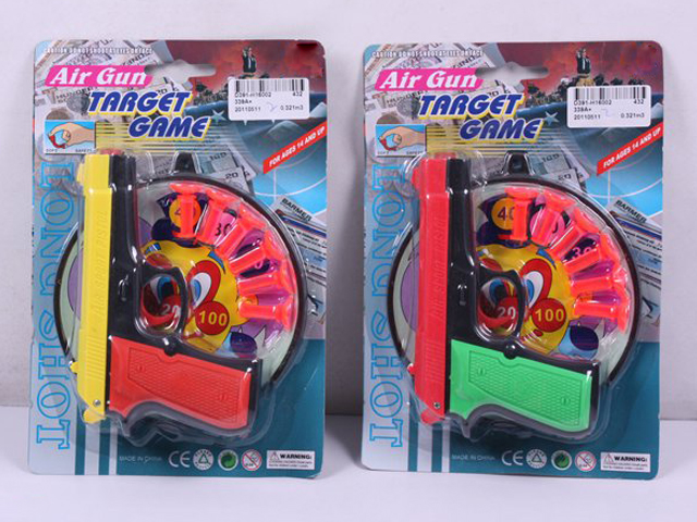 Soft bullet gun toy with target