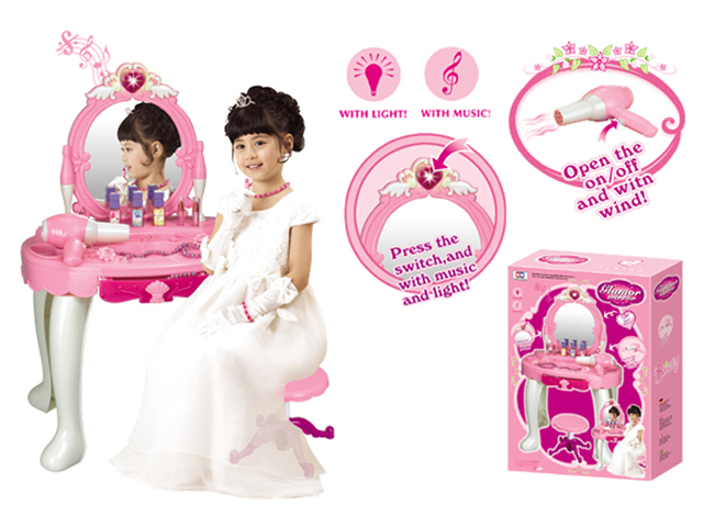 Music dresser toy with light