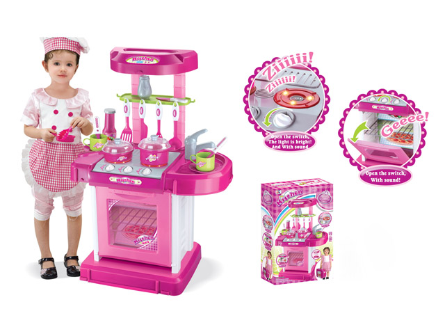 Red Kitchen Table Toy With Light,Music