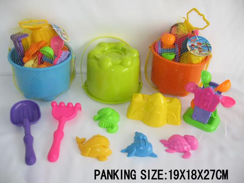 9 pcs barreled sand toy