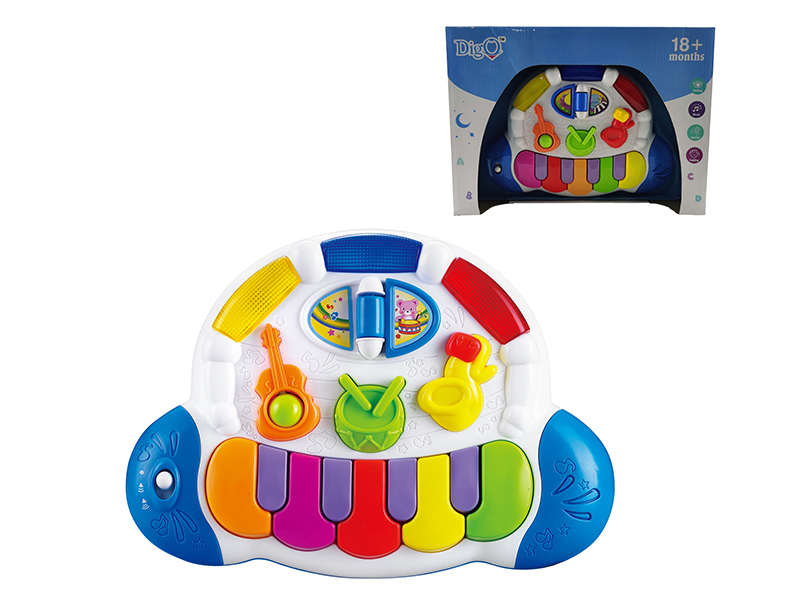 Piano with light and music