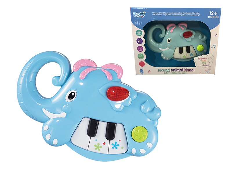 Elephant Piano with light and music