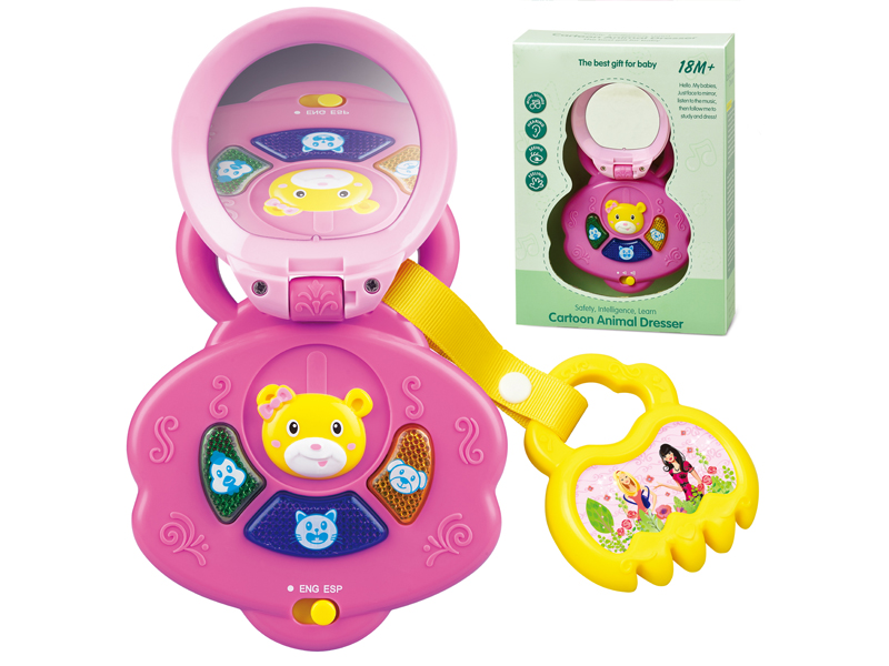 Dresser with light and music