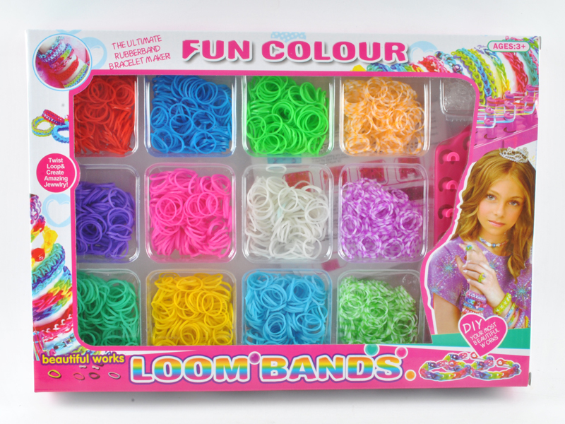 Colorful DIY Rubber Band Bracelet with tool