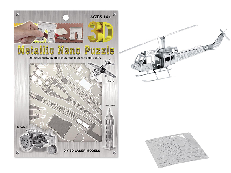 Stainless Steel  Helicopter 3D Puzzle