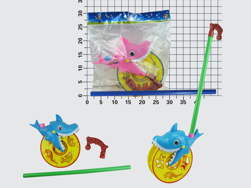 Push The Shark Round (blue / Pink)