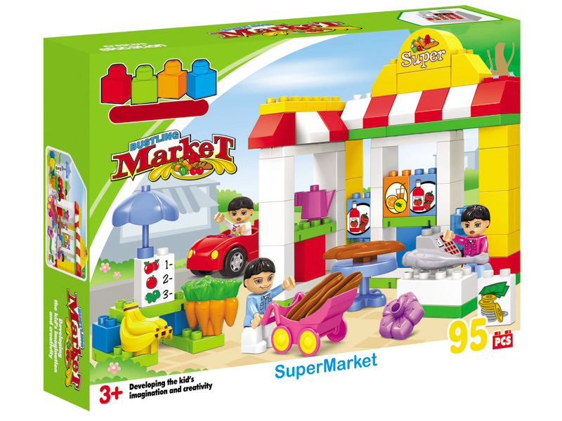 95pcs Market Building Blocks