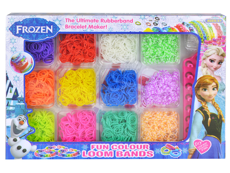 Frozen Colorful Rubber Band Bracelet with tool