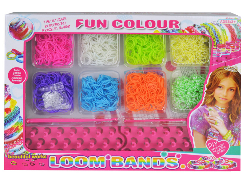 Colorful DIY Rubber Band Bracelet with tool