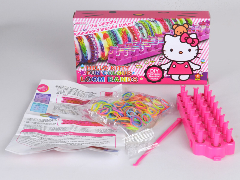 Hello Kitty Colorful DIY Rubber Band Bracelet with tool