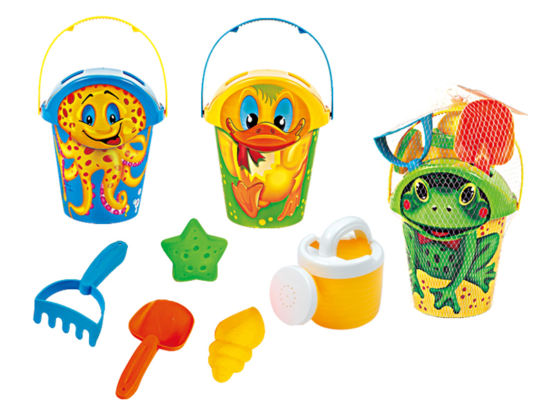 7pcs Hot printing Bucket with Lid