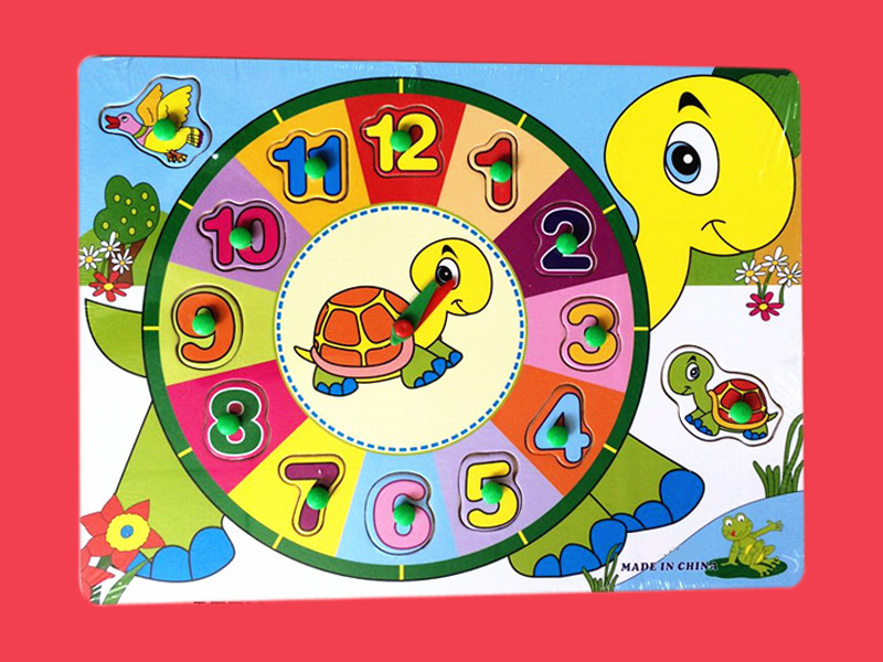 Turtle Clock Wooden Puzzle