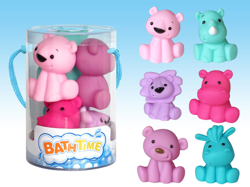 6pcs Spray Water Animal Bath Toys
