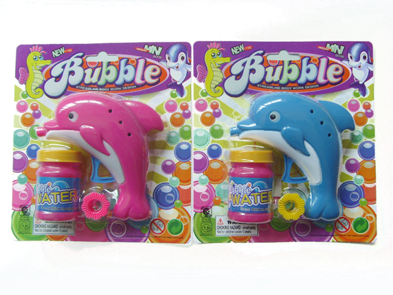 Friction Spray-painted Non-transparent Dolphin Bubble Gun