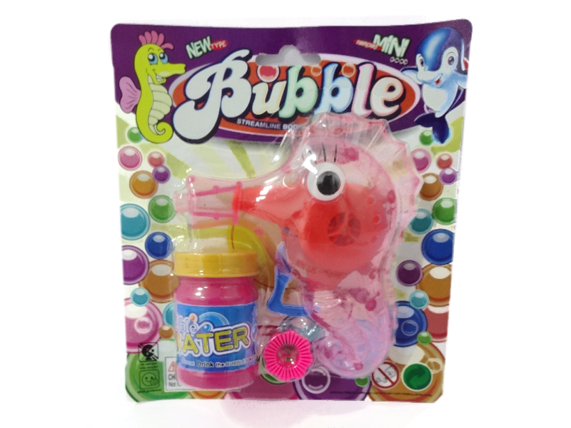 Friction Transparent  Hippocampus Multicolor Bubble Gun