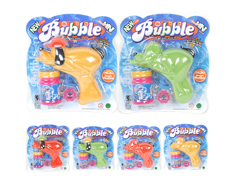 Non-transparent Friction Cartoon Bubble Gun Toys