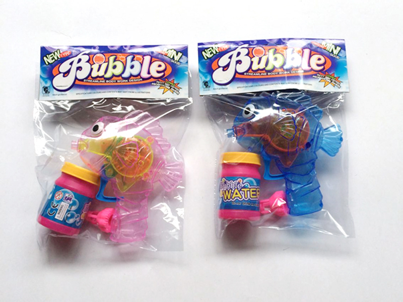 Friction Transparent Fish Bubble Gun With Light