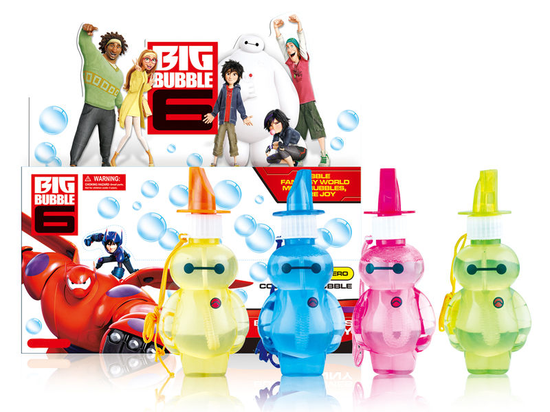 24PCS  Baymax Bubble Toys  with Whistle   4 Colors