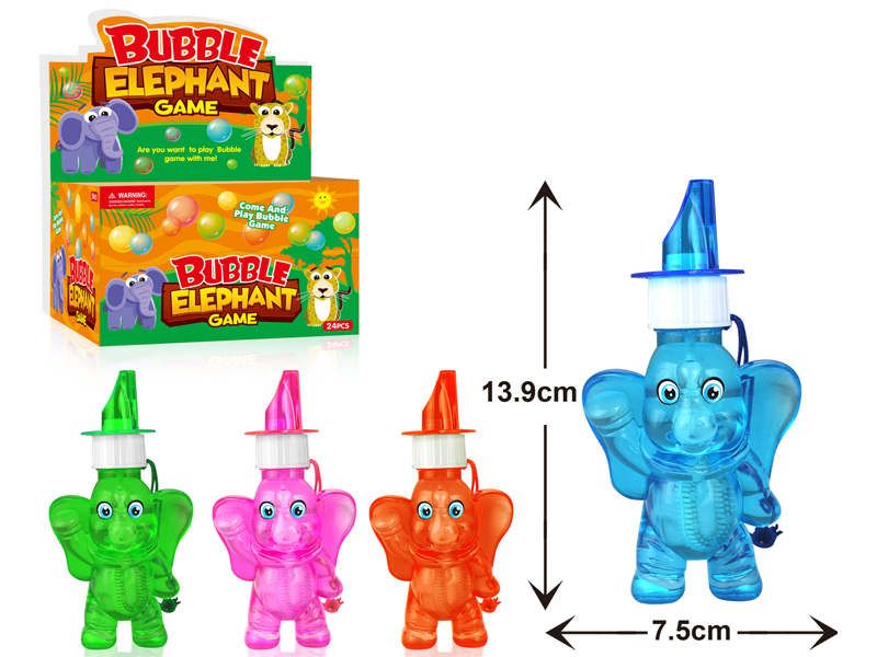 24PCS  Elephant  Bubble Toys  with Whistle   4 Colors