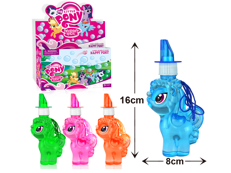 24PCS  My Little Pony  Bubble Toys  with Whistle   4 Colors