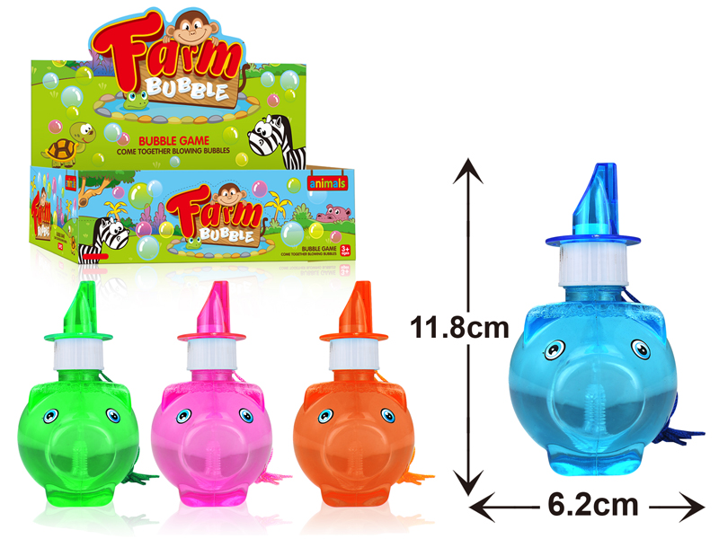 24PCS  Pig Bubble Toys  with Whistle   4 Colors