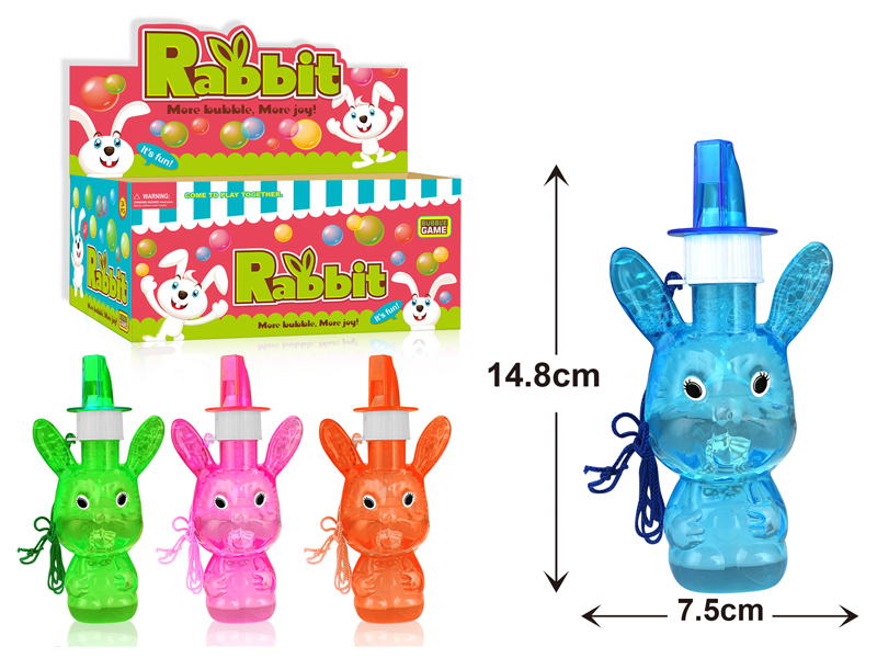 24PCS Rabbit  Bubble Toys  with Whistle   4 Colors
