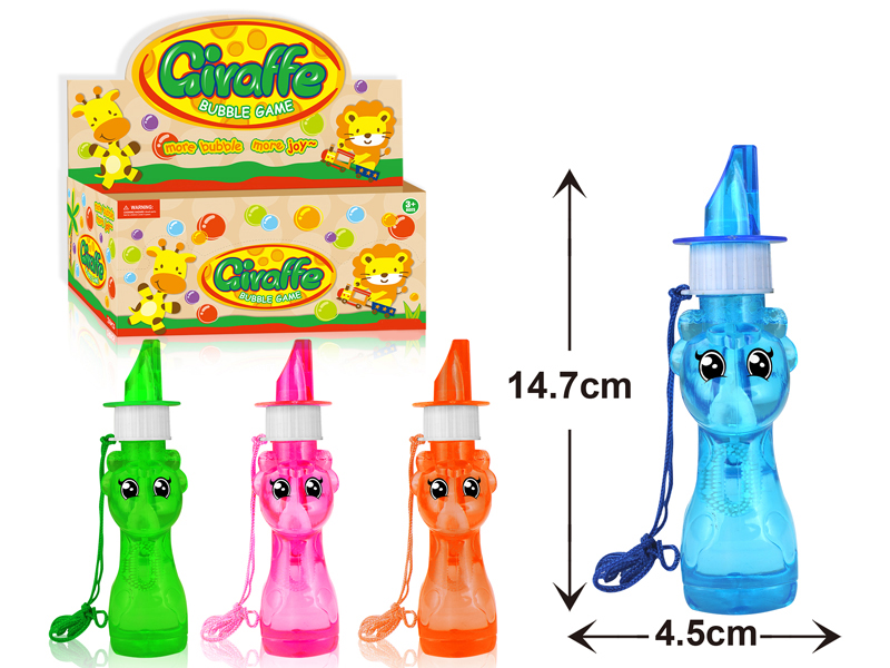 24PCS Giraffa   Bubble Toys  with Whistle   4 Colors