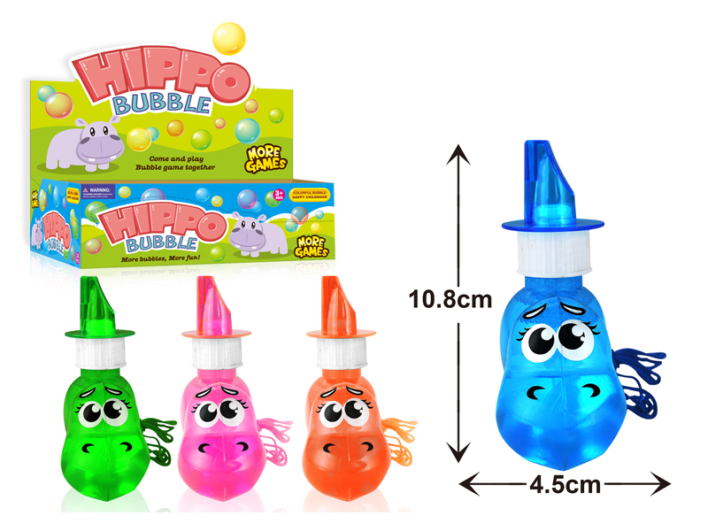 24PCS Hippo  Bubble Toys  with Whistle   4 Colors